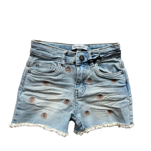 Pantaloncino jeans fiorellini