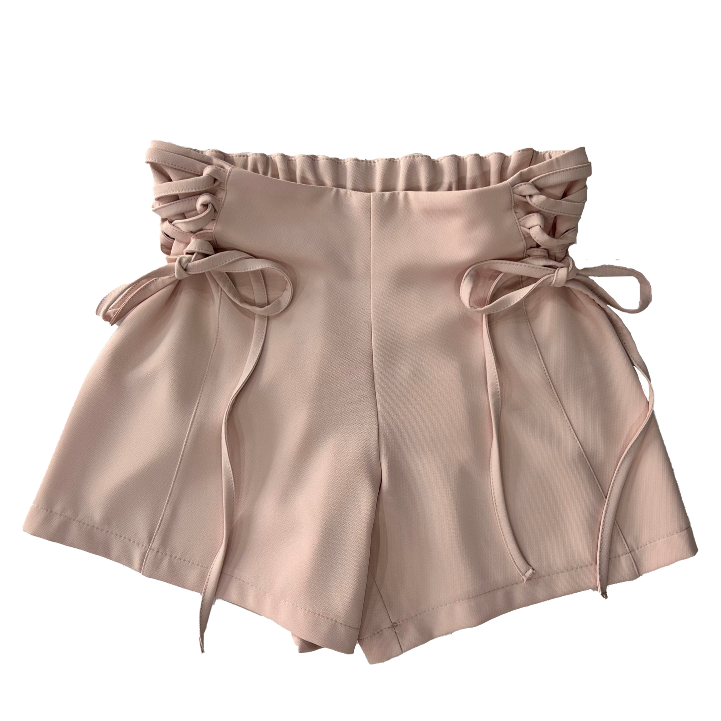 Pantaloncino stringato rosa cipria