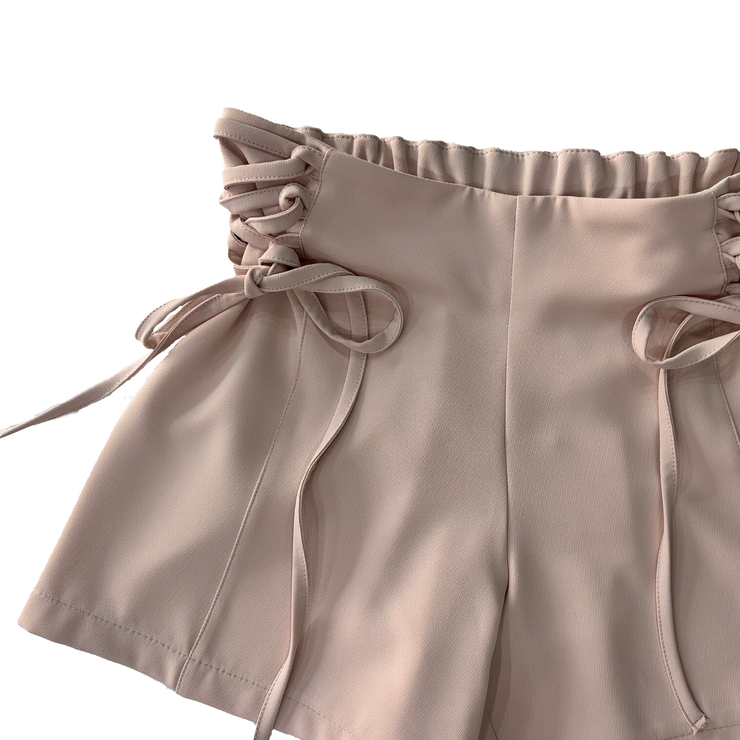 Pantaloncino stringato rosa cipria