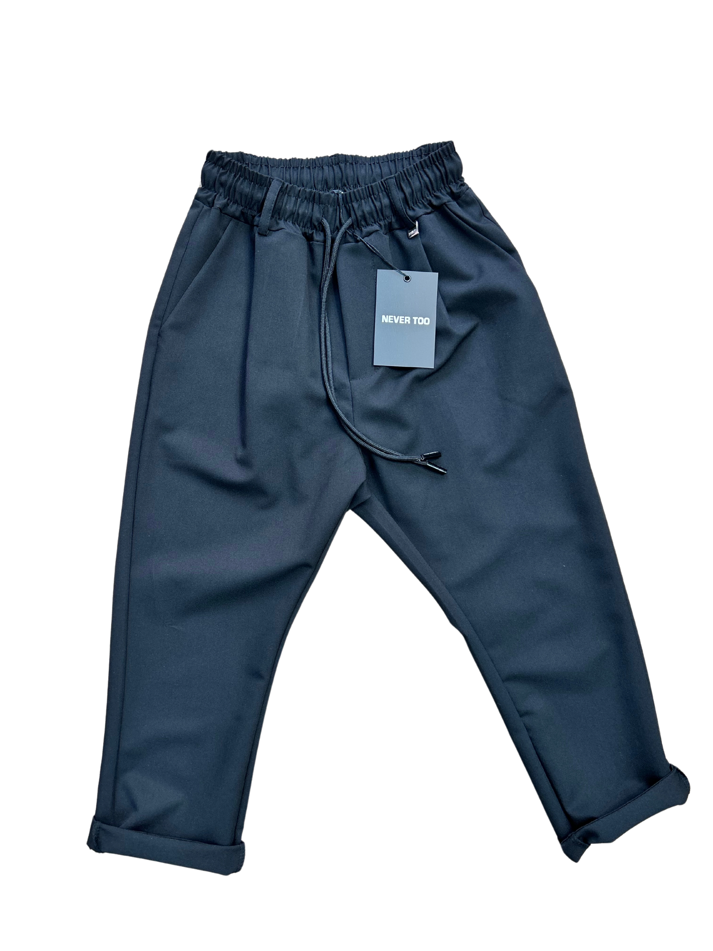 pantalaccio nero con tasca a filo per bambino e ragazzo. fresco e comodo perfetto anche per eventi