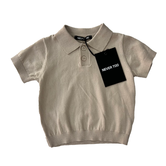 Polo beige in cotone