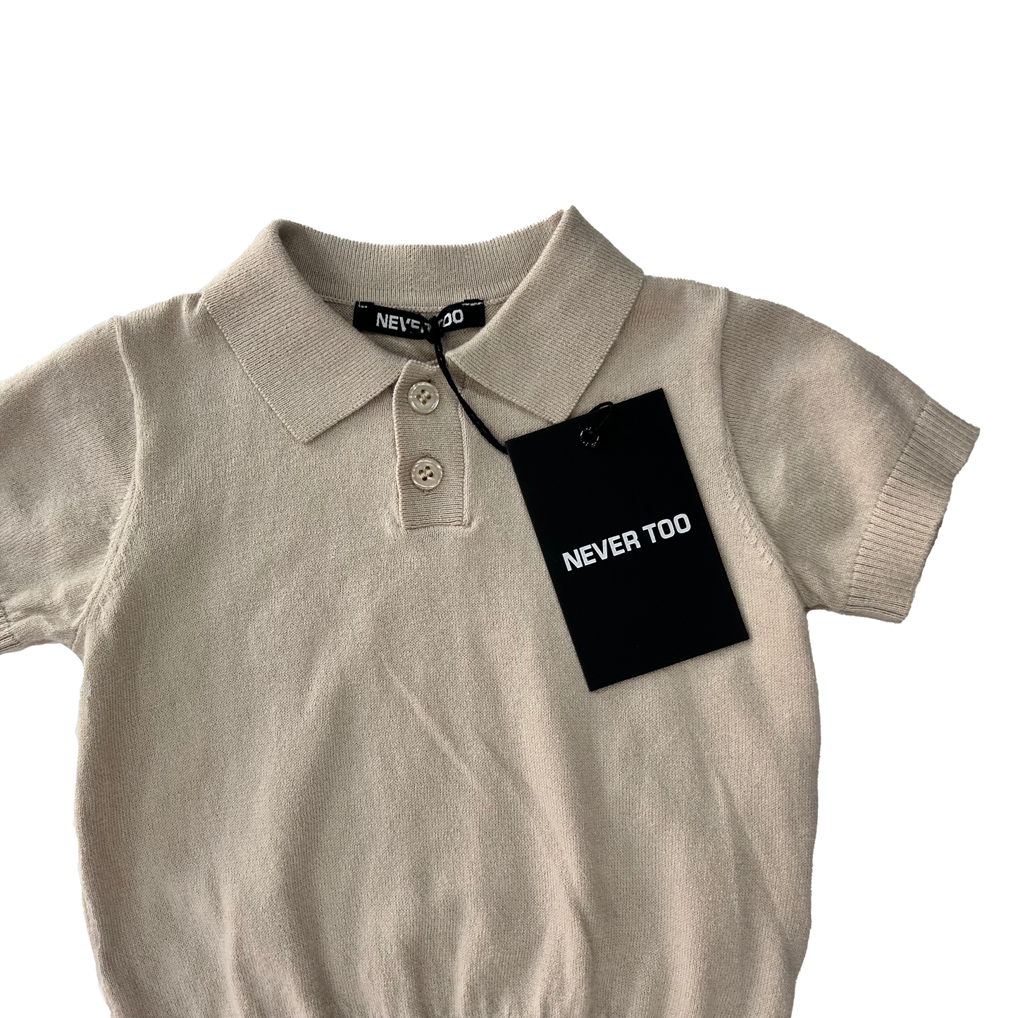 Polo beige in cotone