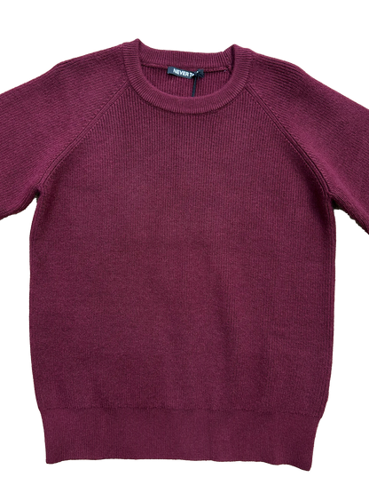 Maglione girocollo bordeaux