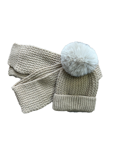 Set sciarpa e cappello pon pon vari colori