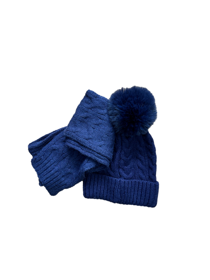 Set sciarpa e cappello pon pon vari colori