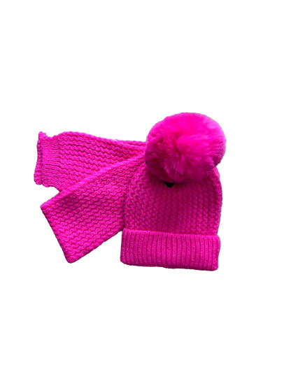 Set sciarpa e cappello pon pon vari colori