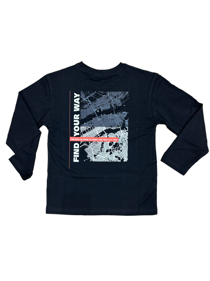 Shirt nera stampa fronte/retro