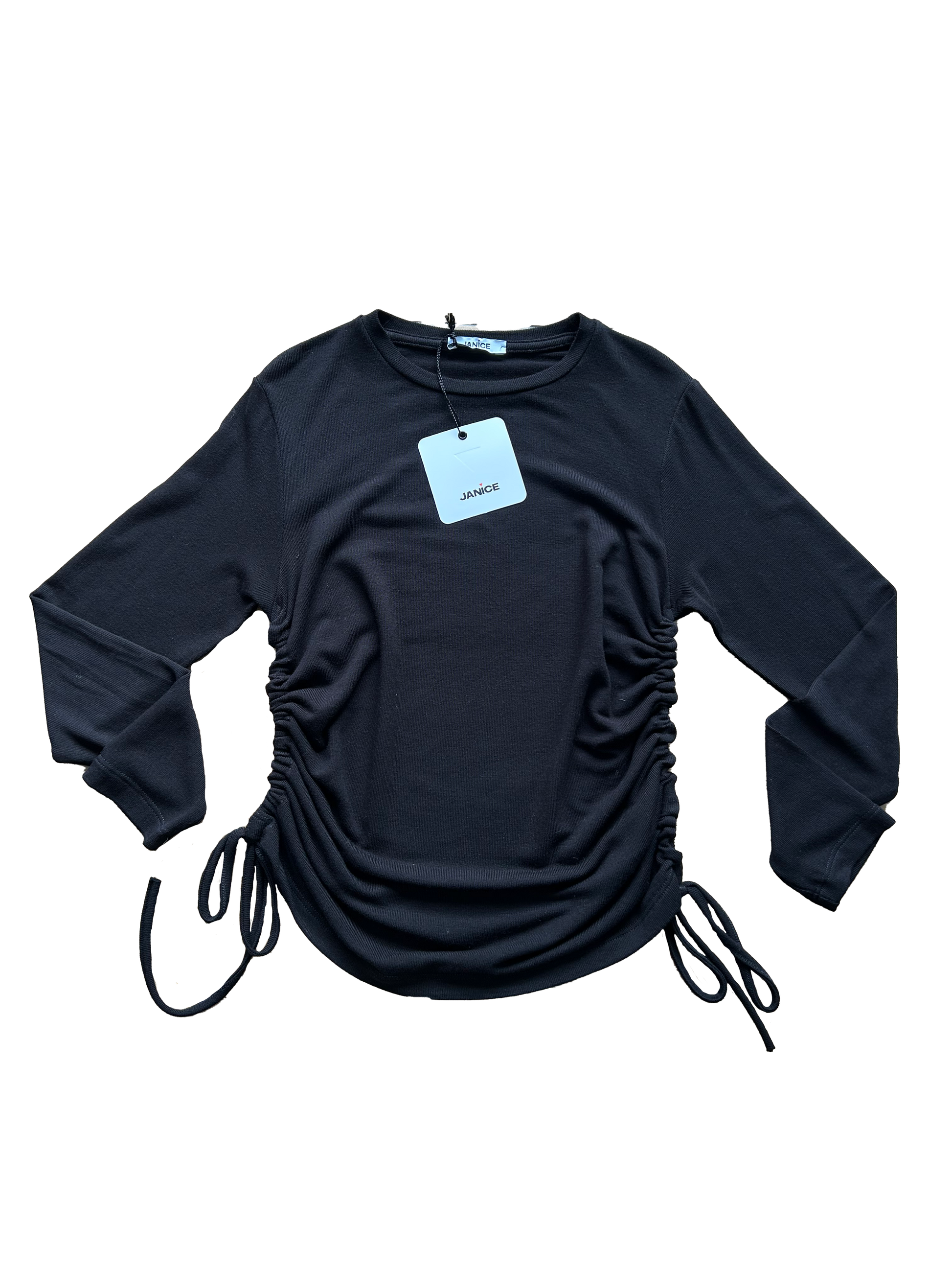 shirt nera manica lunga janice per bambina e ragazza