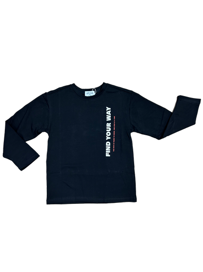 Shirt nera stampa fronte/retro