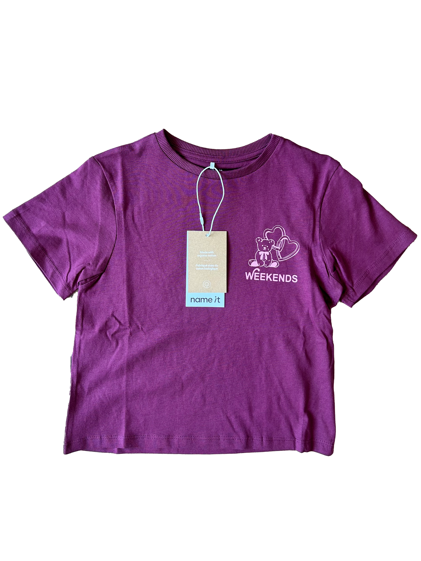 T-shirt bordeaux maxi stampa