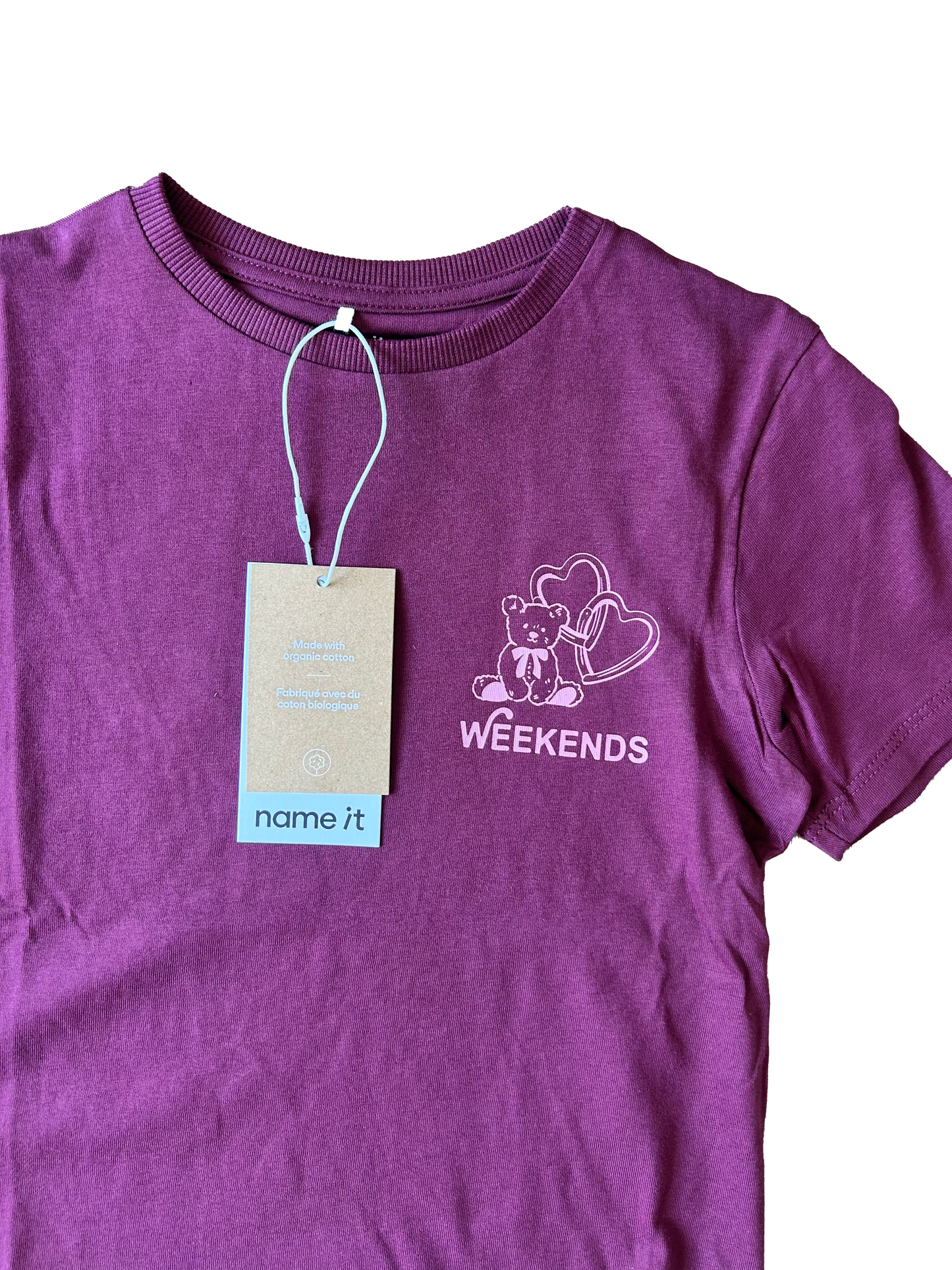 T-shirt bordeaux maxi stampa