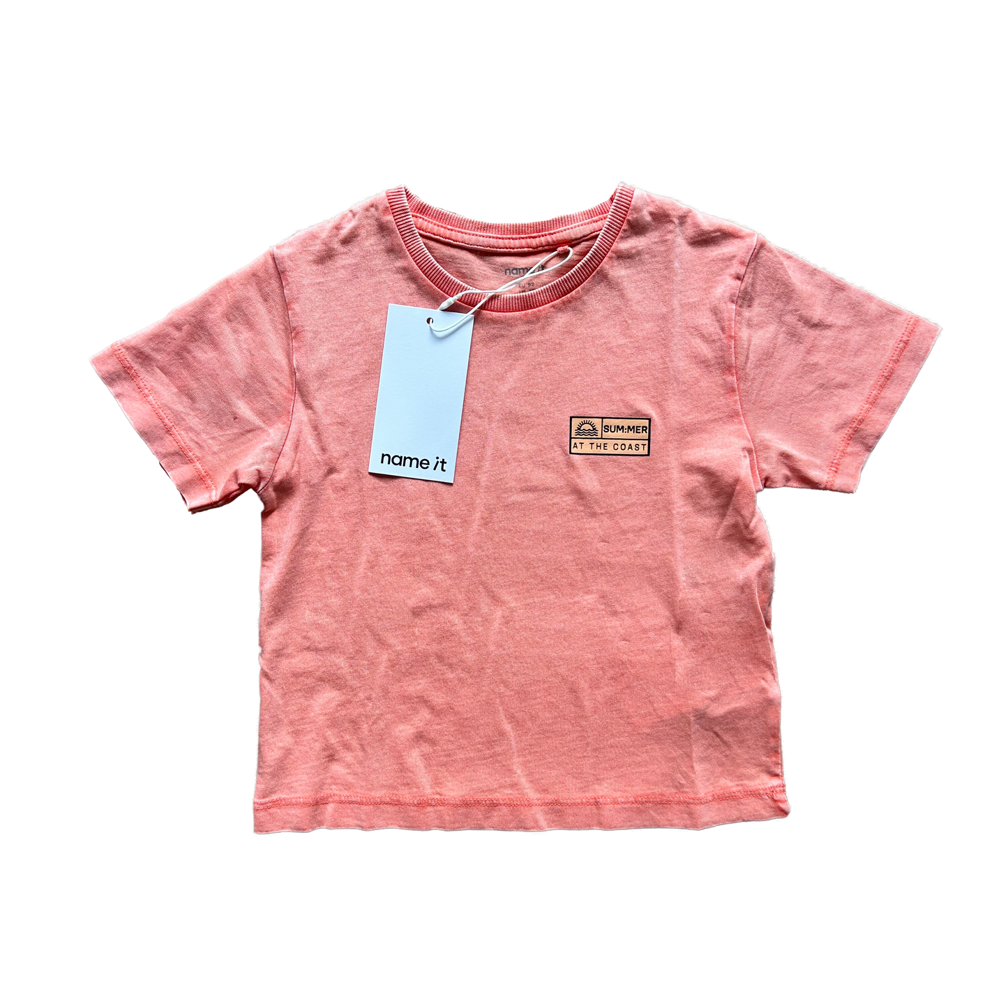 T-shirt delavata arancio