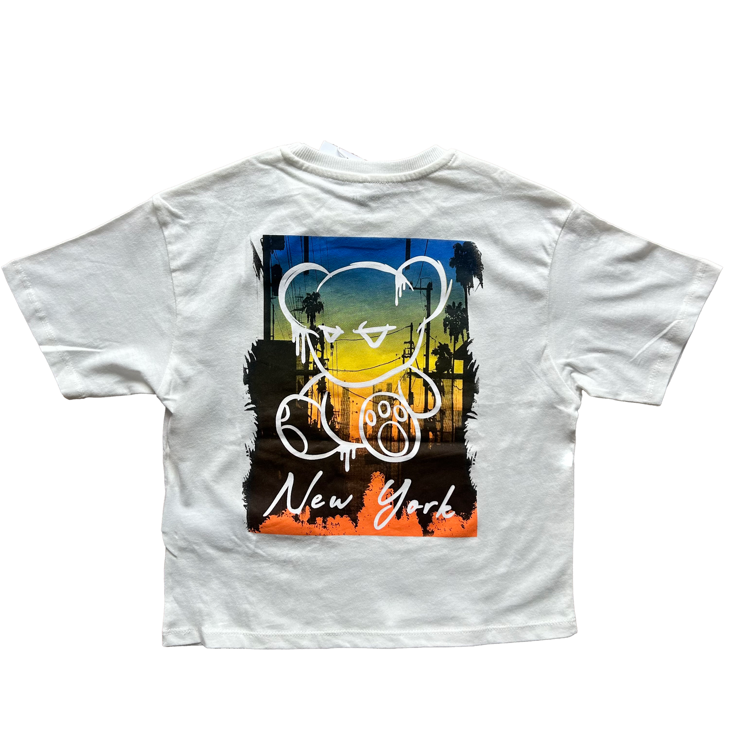 T-shirt stampa multicolore