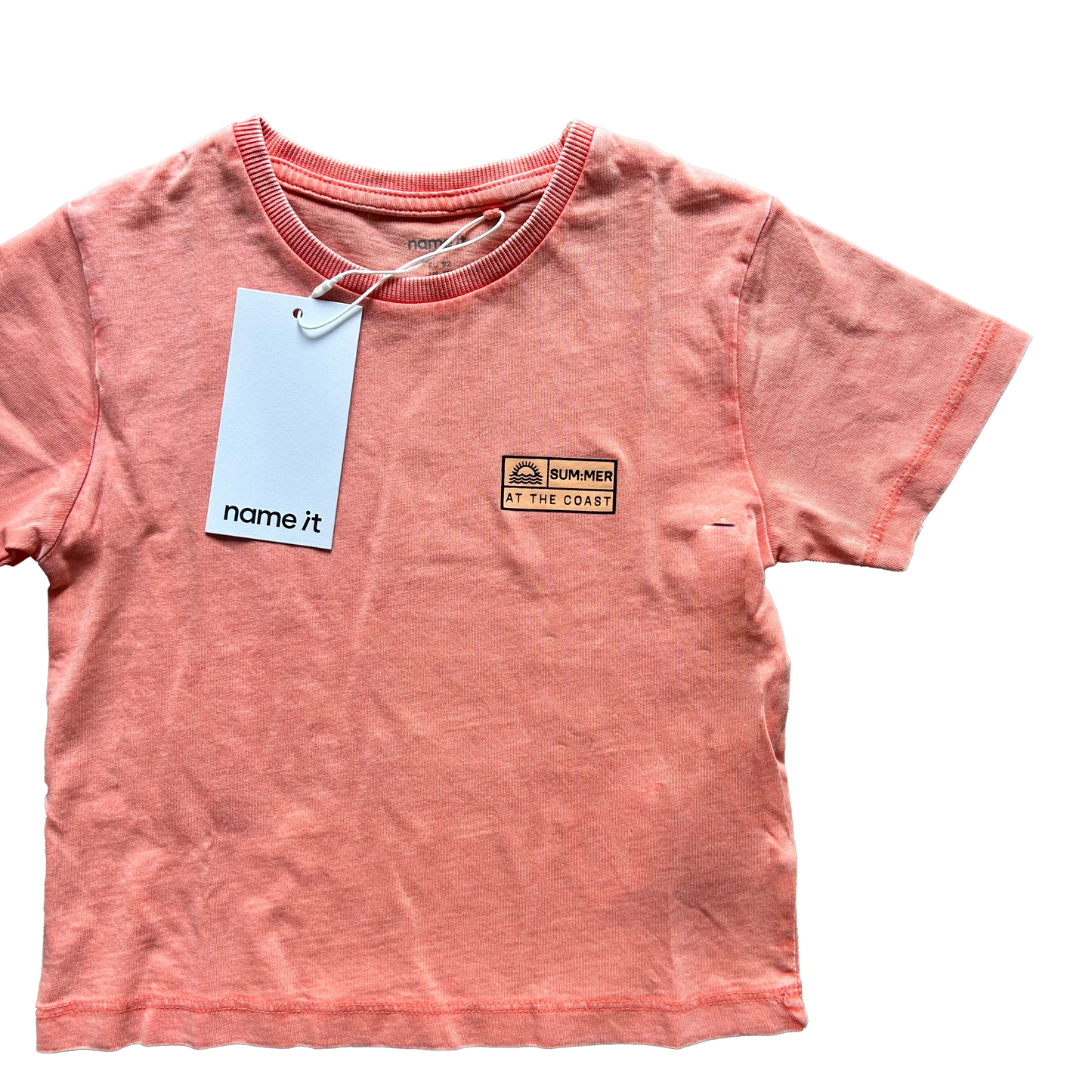T-shirt delavata arancio