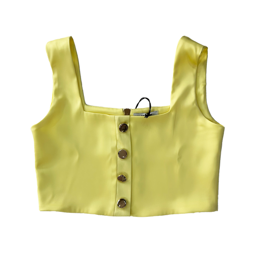 Top Satin giallo