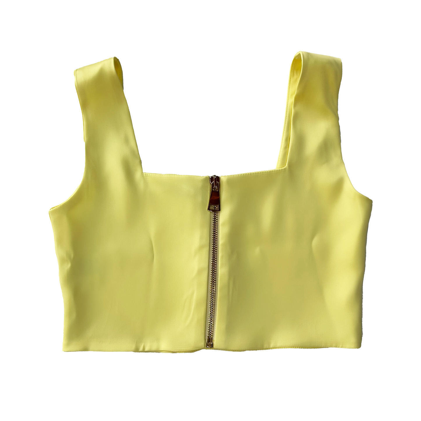 Top Satin giallo