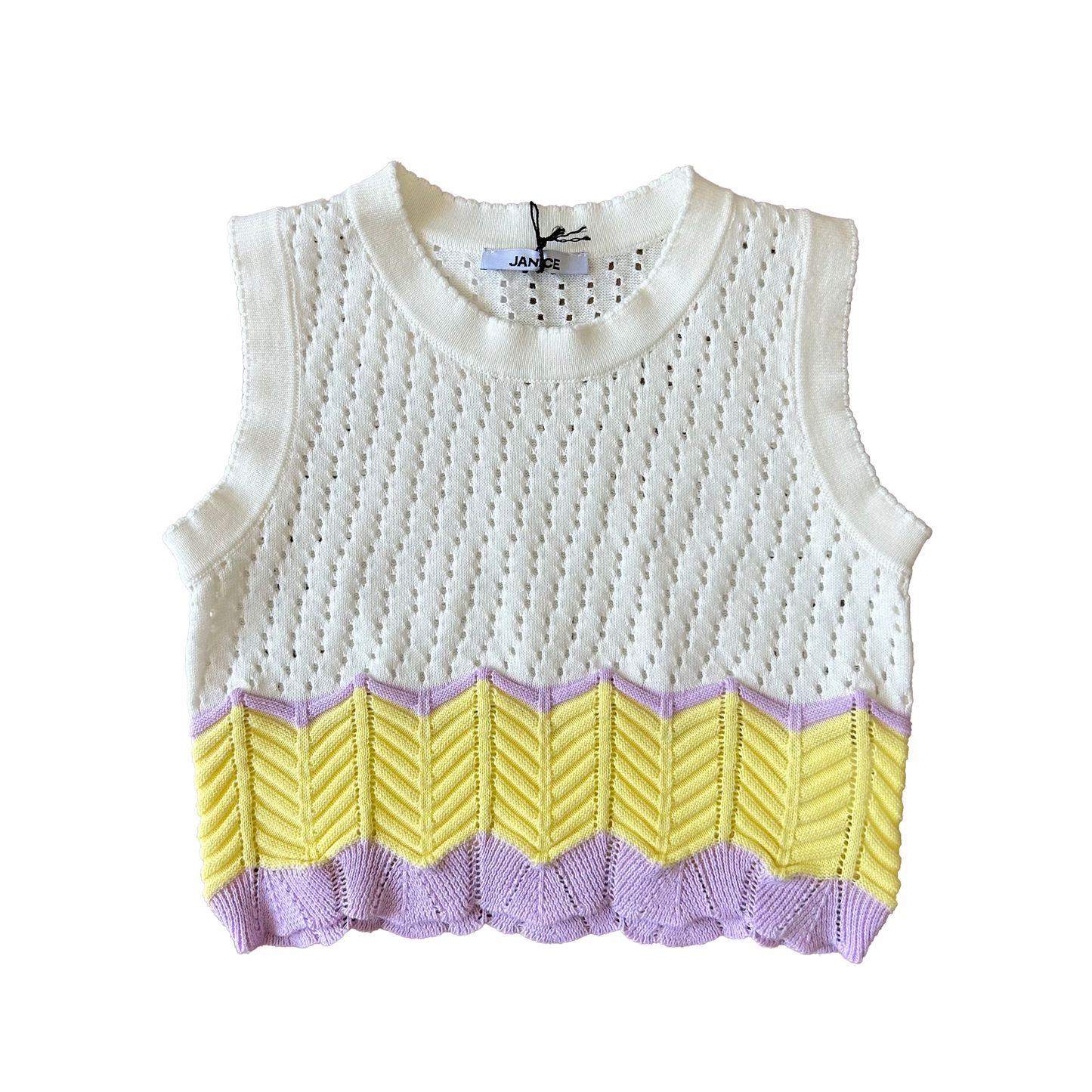 Top uncinetto multicolore