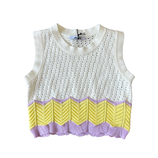 Top uncinetto multicolore