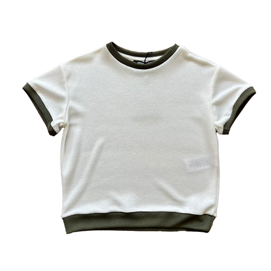 T-shirt panna e verde