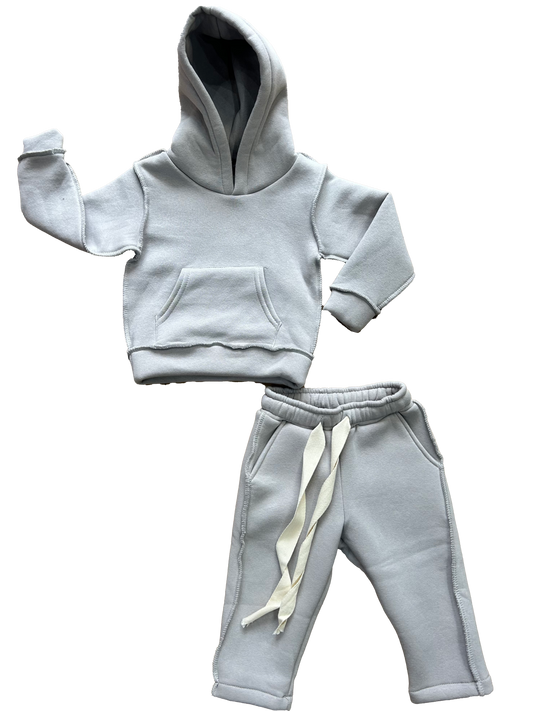 tuta completa per neonato grigia invernale