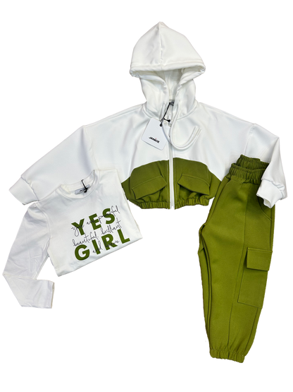 Pantalone tuta verde