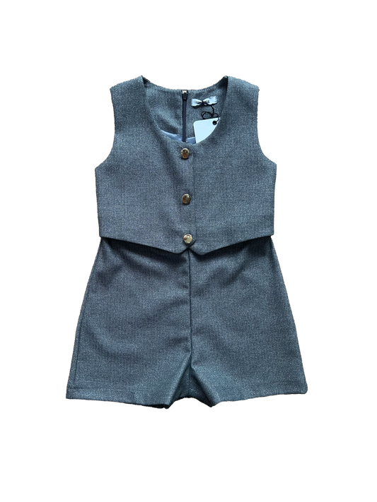 tutina bimba glitterata a pantaloncino